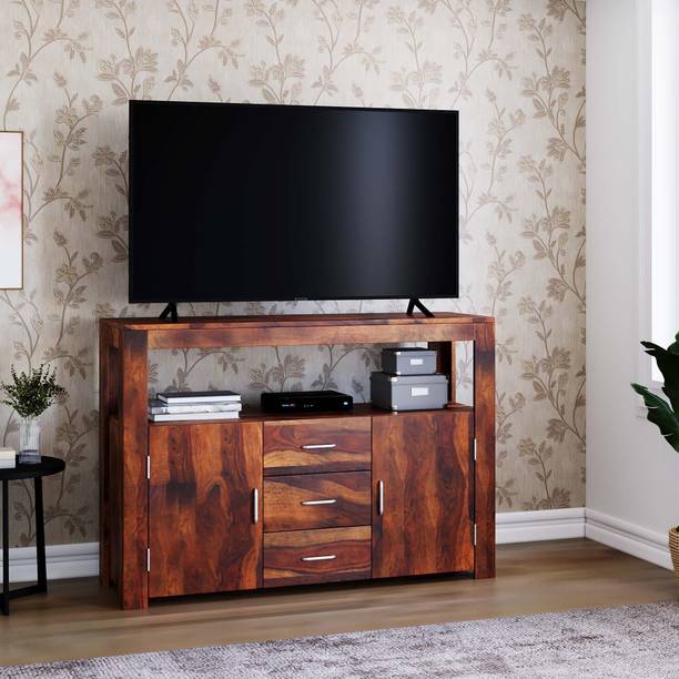 Allie Wood Arcadia Sheesham ( Rosewood) Engineered Wood TV Entertainment Unit