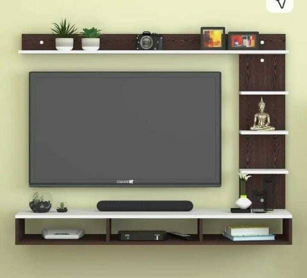 Shivi Aanaya Enterprisses CS wange/white Engineered Wood TV Entertainment Unit