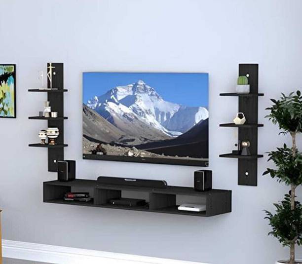Zafiro 32 Inch Tv Panel With Set top Box Stand or Side Wall Shelves for Living Room Engineered Wood TV Entertainment Unit