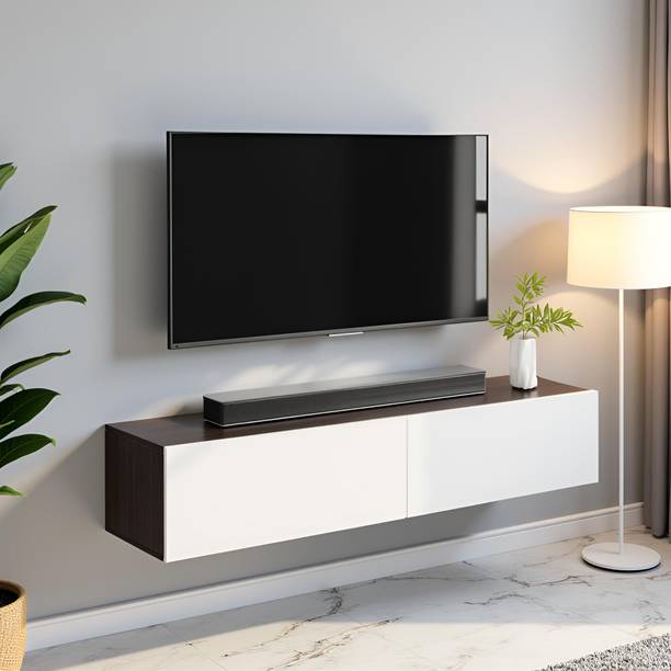 FURNEASER Jiva Wall TV Showcase Stand LED Cabinet TV Table 55", Engineered Wood TV Entertainment Unit