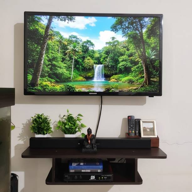 KS ARTS TV Setup Box Stand for Wall |Set Top Box Shelf for Living Room |TV Unit Engineered Wood TV Entertainment Unit