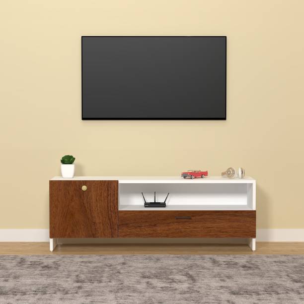 Divysa Modern Engineered Wood TV Unit Cabinet with Storage for Living Room, Bedroom Engineered Wood TV Entertainment Unit