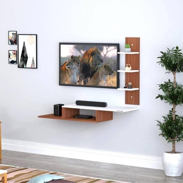 Aariwoody Futuristic Carving Engineered Wood TV Entertainment Unit