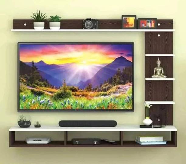 MD Furniturs Tv Cabinet Triple Side Engineered Wood TV Entertainment Unit