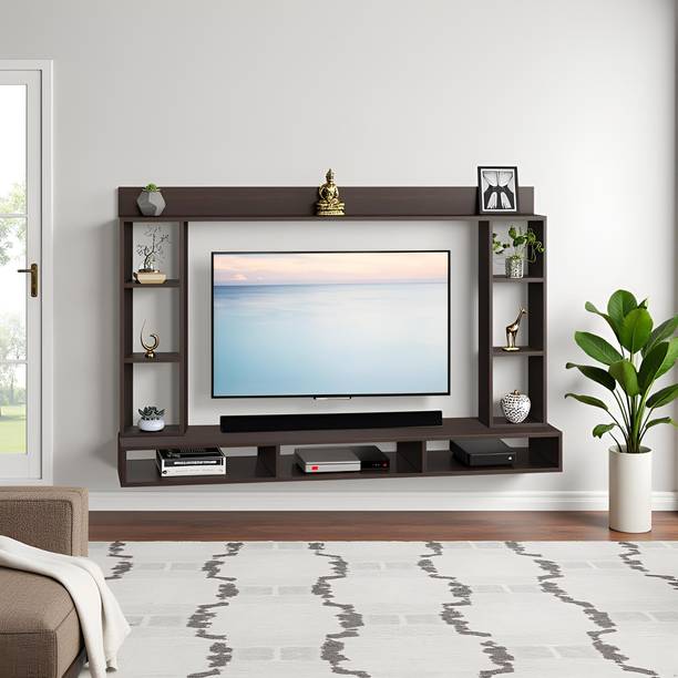 FURNEASER Paul Wall Mount Tv Unit for 50 Inch Engineered Wood TV Entertainment Unit