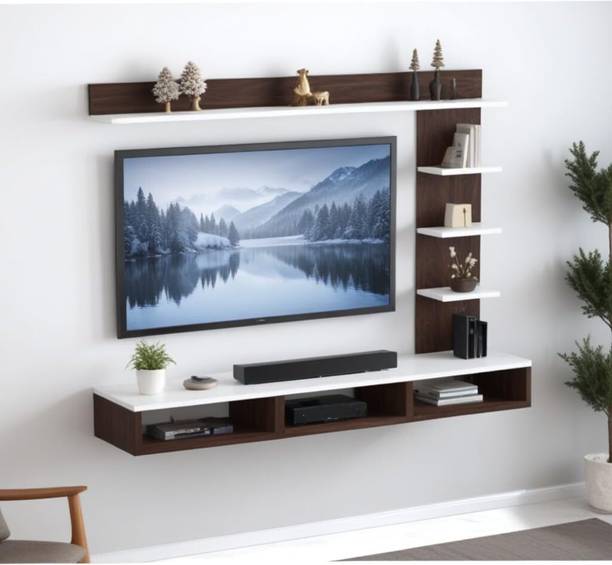 STUFFBOX Engineered Wood Wall Mount TV Unit/TV Stand for TV Engineered Wood TV Entertainment Unit