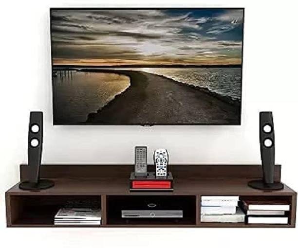 INDIAN WOOD ARTS Set Top Box Stand Wall Mounted Shelf Racks Wooden tv cabinets Floating Shelve Engineered Wood TV Entertainment Unit
