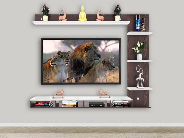 TheGoodLuck 32 to 43 Inches Wooden TV Cabinet Showcase Stand panel wall unit Engineered Wood TV Entertainment Unit
