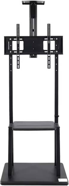 Robustt TV Display Stand Rolling TV Cart Trolley Mobile Movable TV Bracket| Pack of 1 Full Motion TV Mount