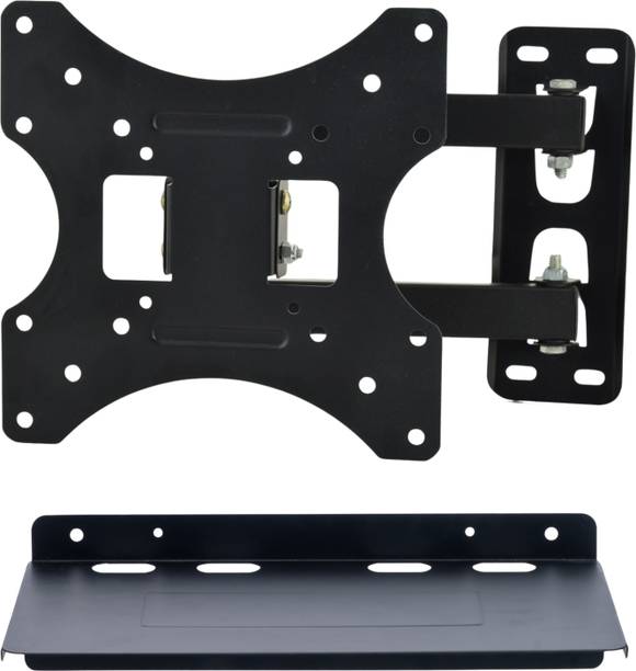 RISSACHI TV Motion Stand with Set Top Box Stand| LED Wall Mount for 14 to 42 Inch Full Motion TV Mount