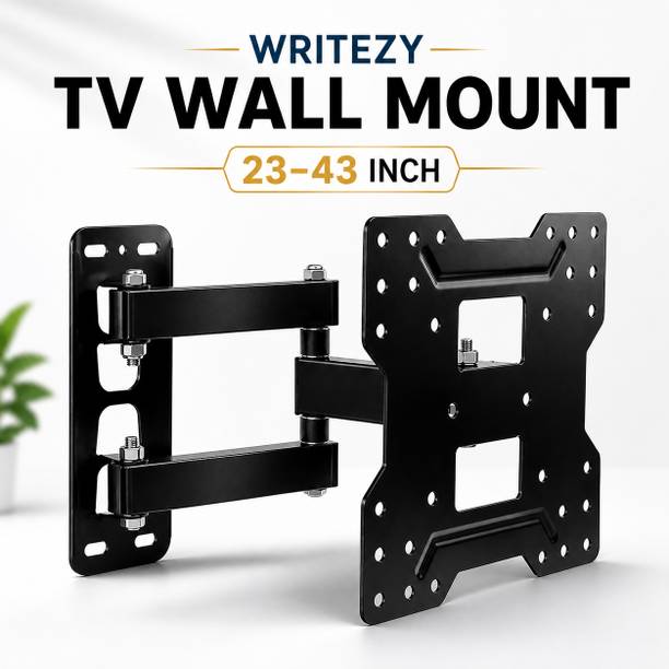 Writezy Heavy Duty Wall Mount for 23–43 Inch LED LCD TVs | Tilt Swivel VESA 100–200 Full Motion TV Mount