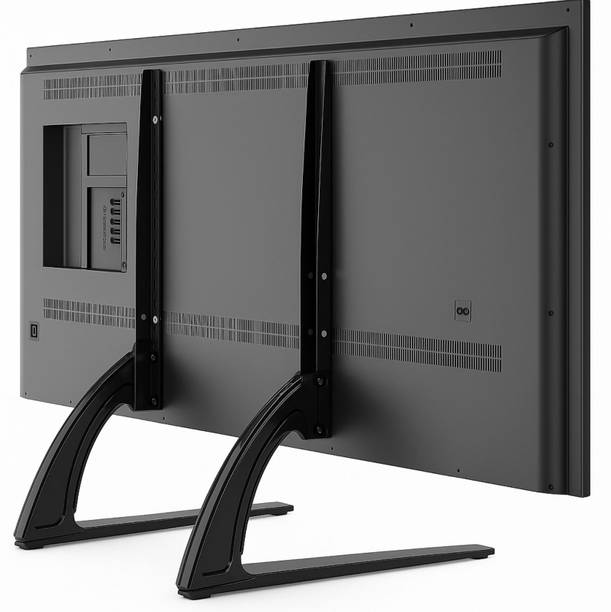 RISSACHI Table top TV Stand with 32 to 75 Inch Leg Design with 50 Kgs Load Capacity Fixed TV Mount