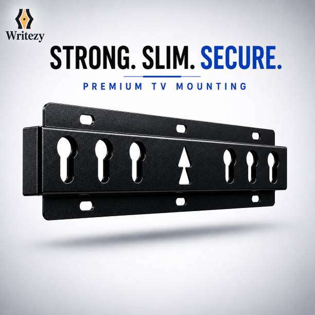Writezy Universal Slim TV Wall Mount 32–55" LED LCD Smart TV | Durable Metal Bracket Fixed TV Mount