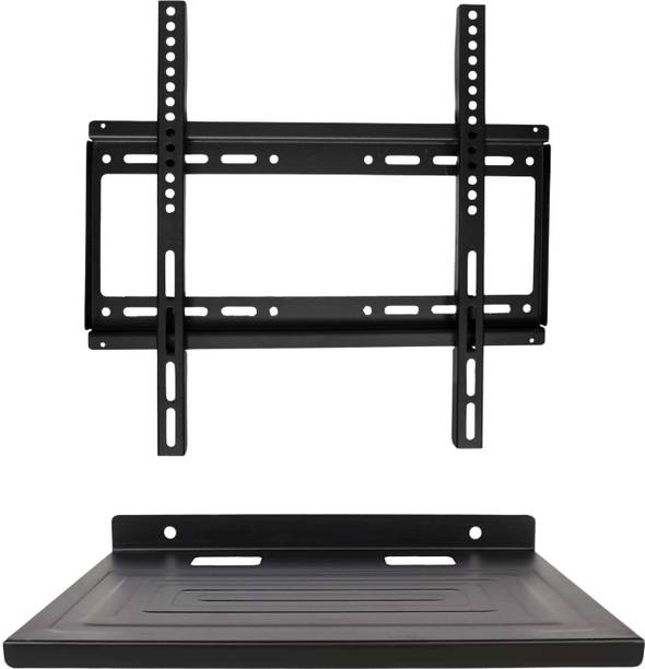 LABTRONIXED INC. Combo of 32-55 Inch LCD LED TV Wall Mount Stand and Heavy Duty Set Top Box Self Fixed TV Mount