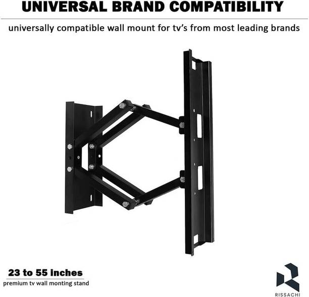 RISSACHI TV Wall Mount Bracket for 23 to 55 inch LED/4K/Smart TV, Fixed TV Mount
