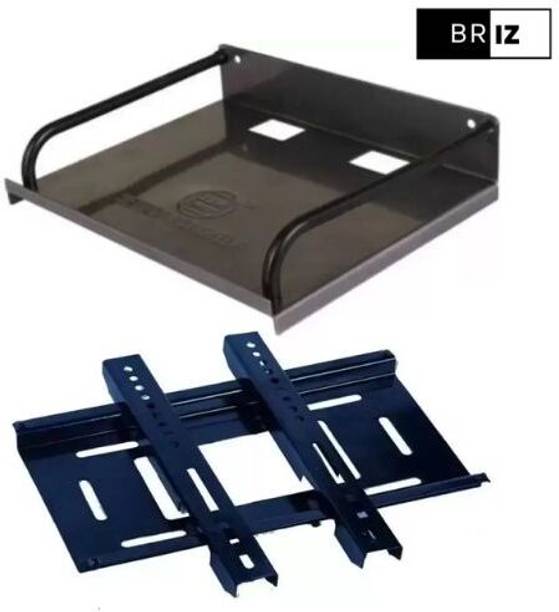 BRIZ LED/LCD Wall Mount for Upto 32 inch TV Wall Bracket with Set Top Box Stand Combo Fixed TV Mount