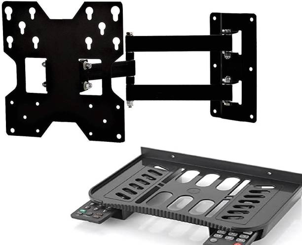 merugni MOVABLE TV WALL MOUNT Compatible For 32 TO 42 inch ALL LED \LCD WITH SETUP BOX TV Stand Base