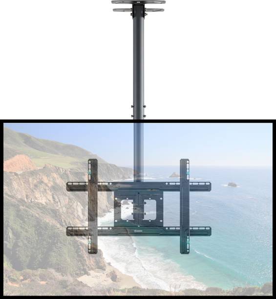 RISSACHI Ceiling TV Mount Stand for 32–70 Inch LED/TVs 360° Rotate & Height Adjustable Ceiling TV Mount
