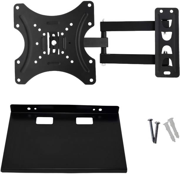 RISSACHI heavy duty 17-32 inch tv wall mount stand with solid iron tv setup box stand Full Motion TV Mount