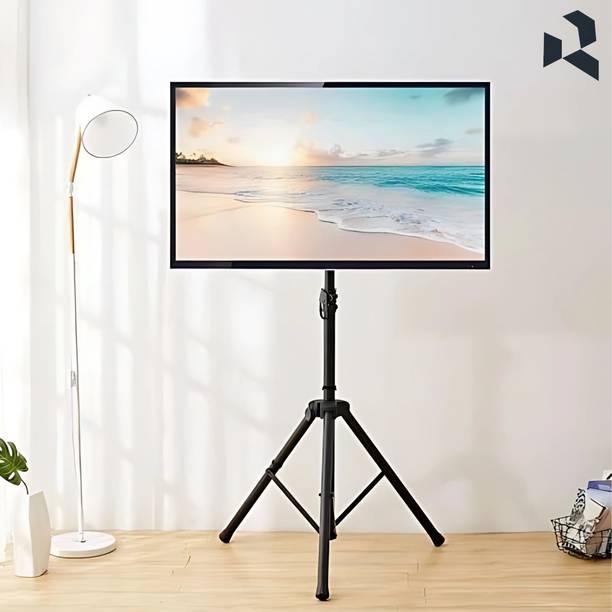 RISSACHI Tripod Floor Stand, Adjustable Height TV Stand for 32"-65" for LED/LCD/Smart TVs Fixed TV Mount