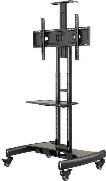 RISSACHI TV Trolley Stand with Wheels 32-75 Inch Movable Floor Stand Full Motion TV Mount
