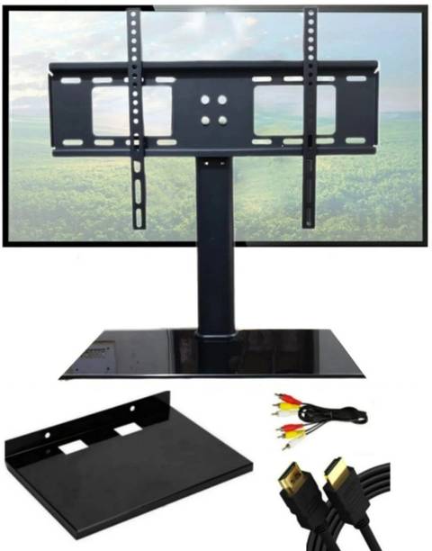 Paril 32 to 55inch Table Top Tv Stand Adjustable Portable Floor Mount Stand Full Motion TV Mount