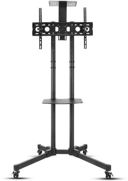 Robustt TV Display Stand Rolling TV Cart Trolley Mobile Movable TV Bracket| Pack of 1 Full Motion TV Mount