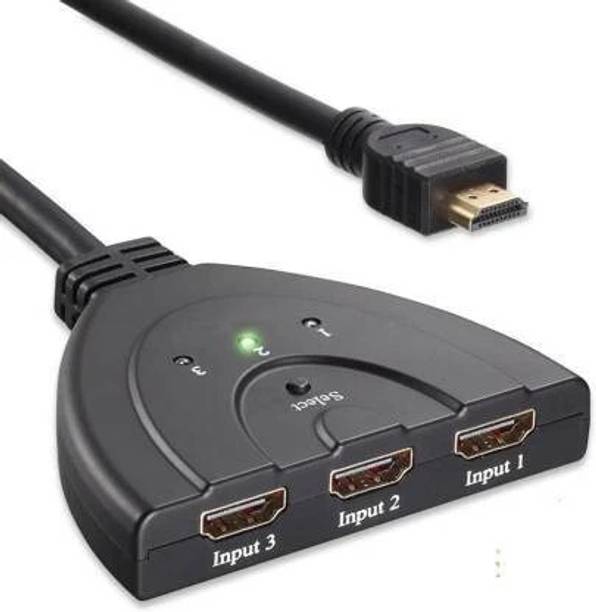 Vooy  TV-out Cable HDMI Switch, 3 Port 4K HDMI Switch 3 in 1 Out with High Speed Switch Splitter Pigtail Cable Supports Full HD 4K 1080P 3D Media Streaming Device