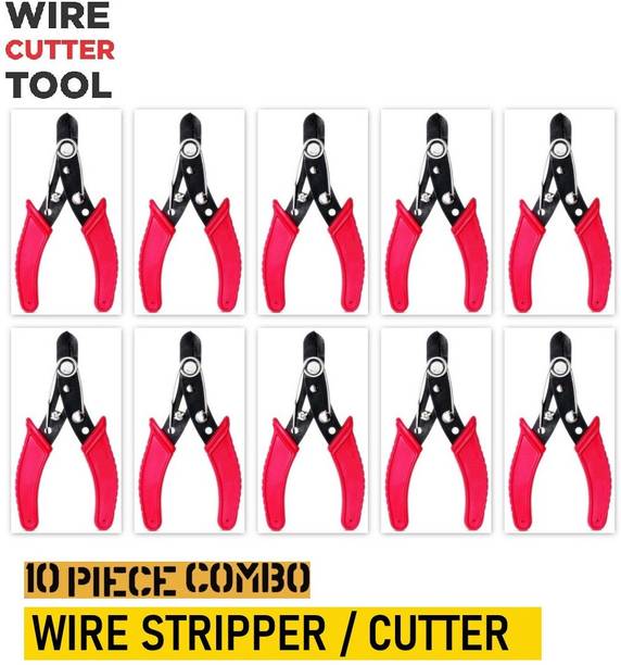 GoodsBazaar 10pcs Wire Cutter Stripper Electric Cable Stripping Tool Crimping Snap Off Blade Power & Hand Tool Kit