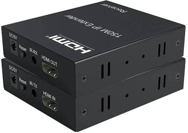 RyzCare  TV-out Cable 150m HDMI Extender over IP IR Cat5e/Cat6 by Rj45 HDMI H.264 Transmitter Receiver