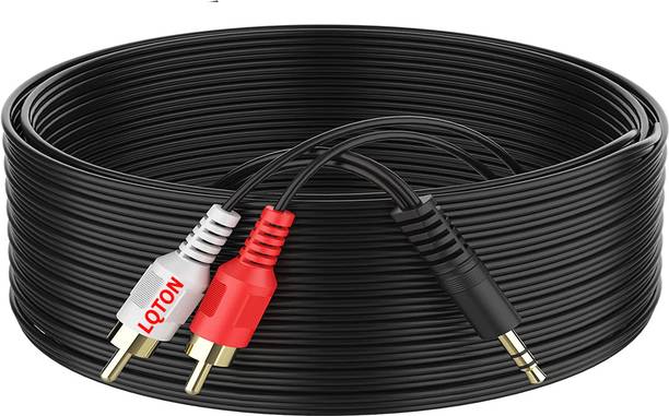 LQTON  TV-out Cable 3.5 mm Stereo jack Male to 2 Male RCA Cable/Suitable Speaker, Amplifier