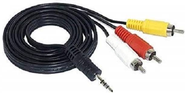 Technology Ahead  TV-out Cable 3.5mm Stereo Male to 3 RCA Male Audio Video AV Cable for Camcorder Camera And Many More