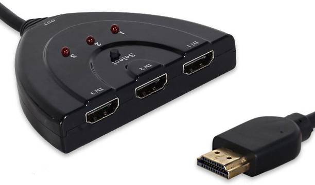 Akwor  TV-out Cable 3 Port HDMI Multi Display Auto Switch Hub Box Splitter
