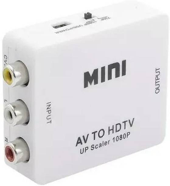Tobo TV-out Cable Mini AV2HDMI RCA AV HDMI AV to HDMI Converter AV to HDMI Video Adapter TD-657VC