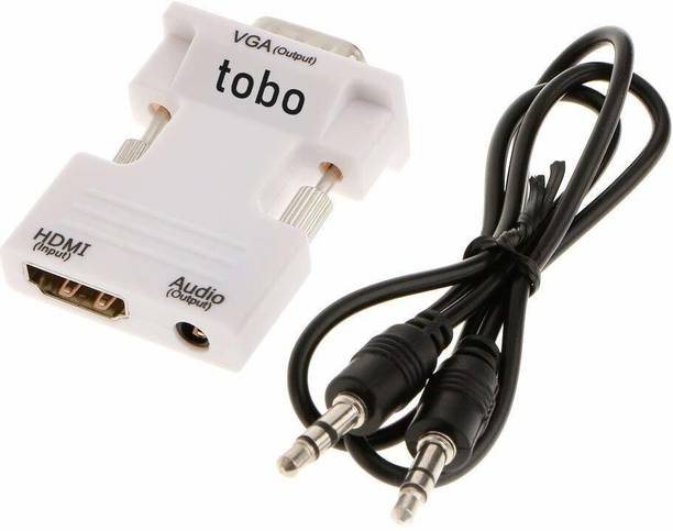 Tobo  TV-out Cable HDMI Female to VGA Male Converter Adapter with 3.5mm Audio Jack TD-476H
