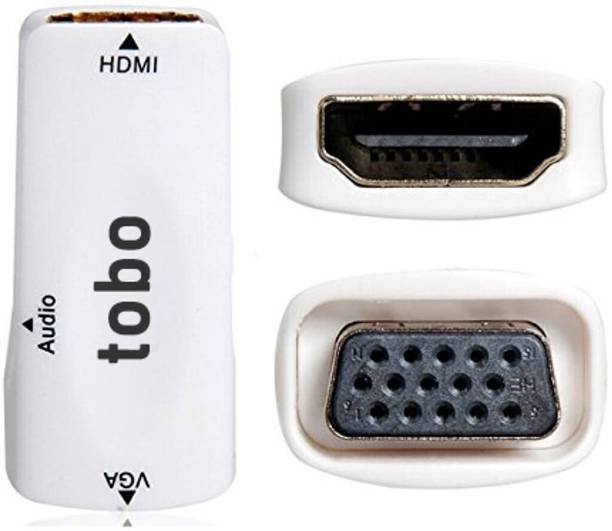Tobo  TV-out Cable HDMI to VGA Adapter, Active HDMI to VGA Converter (Female to Female) TD-445H