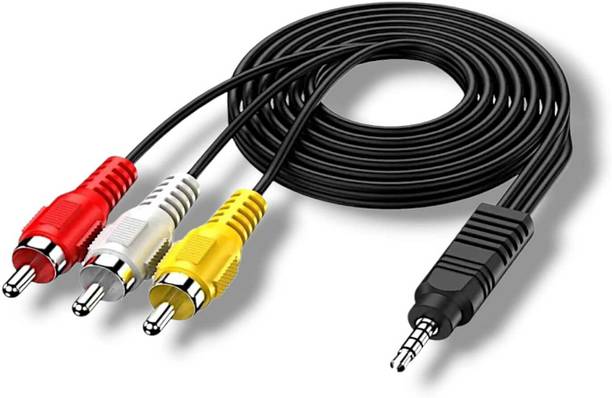 AVISRI TV-out Cable 3.5mm to 3 RCA Male Audio Video AV Cable 1.5M for Smart TV Speaker Home Theatre