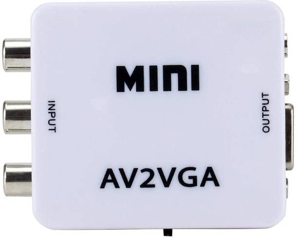 TERABYTE  TV-out Cable Mini AV to VGA Converter Box Audio Video to VGA Converter