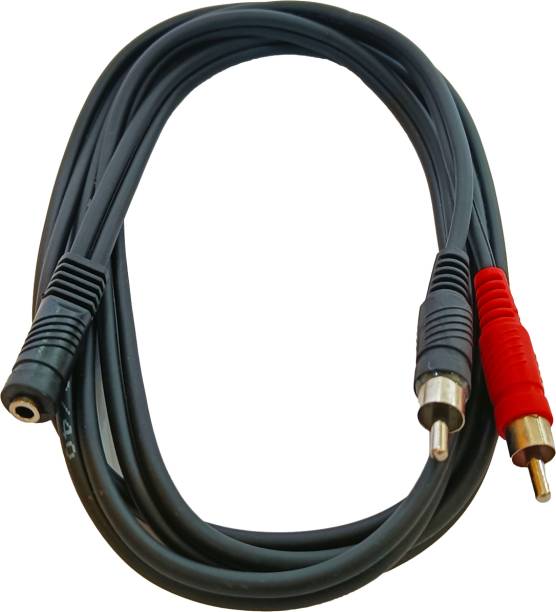 DazzelOn  TV-out Cable 3.5mm Stereo Female to 2 RCA Male Copper Cable 1.5 Meters