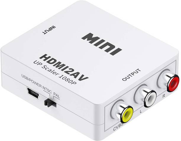 RRCART  TV-out Cable HDMI/HDTV to AV/RCA, 1080P HDMI to 3RCA CVBS Adapter Supports PAL/NTSC