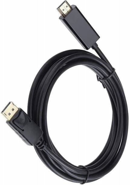GoodsBazaar  TV-out Cable 1.6 Meter Display Port DP Male to HDMI Male Cable Full HD Video 1080P