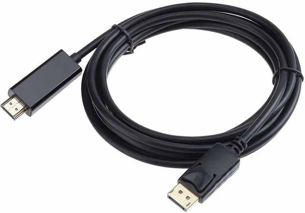GoodsBazaar  TV-out Cable 1.6 Meter (DP) Display Port Male to HDMI Male Cable 1080P Full HD Video