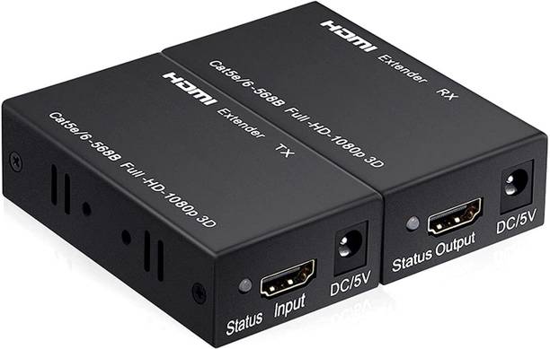 BlackBoost  TV-out Cable HDMI Extender 196ft/60m, 1080P, 3D, HDCP, EDID, RJ45 Cat5e/6/7, Black