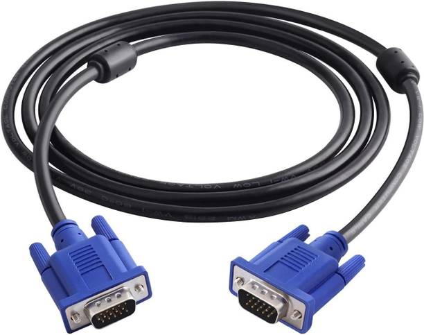RyzCare  TV-out Cable 1.5 Meter 15 Pin Male to Male VGA Cable for Connecting Laptop PC to Monitor LCD