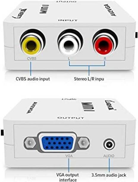 RAREGEAR  TV-out Cable Mini HD AV2VGA Video Converter Convertor Box AV RCA CVBS to VGA Video Converter