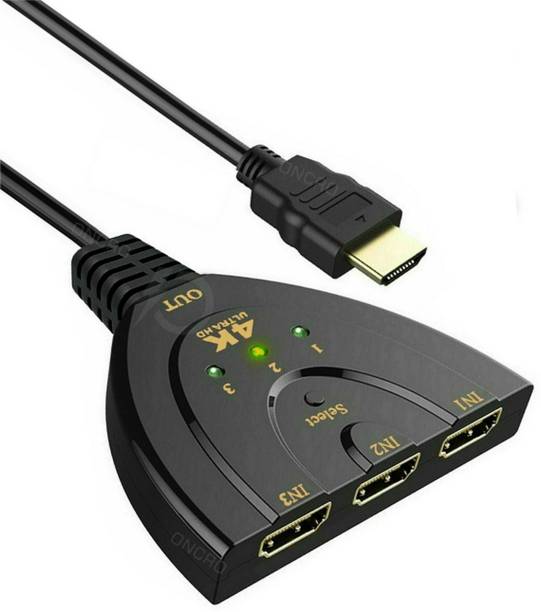 ONCRO  TV-out Cable 3 Port HDMI Switch Splitter 3 in 1 Extender Switcher Converter pigtail hub 4k