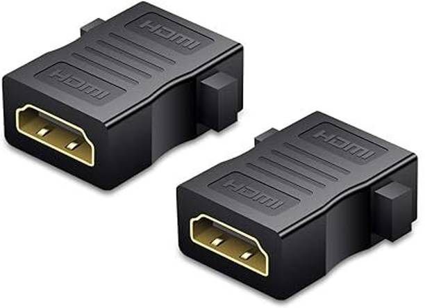 ALRITO  TV-out Cable HDMI Female to Female Screw Lock Panel Mount Connector Extender (Pack of 2)