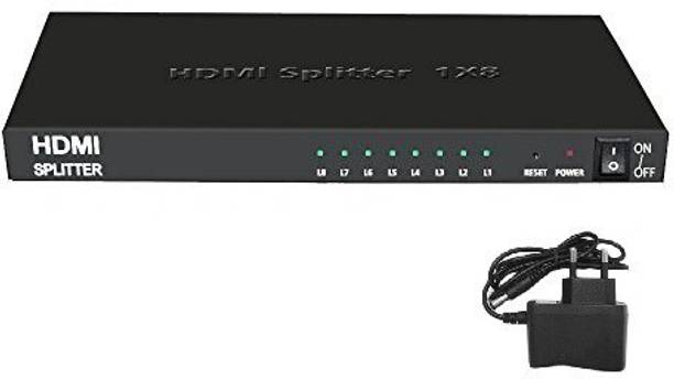 BALRAMA  TV-out Cable New Arrival 8 Port (1 in 8 out) HDMI Splitter with 3D Support