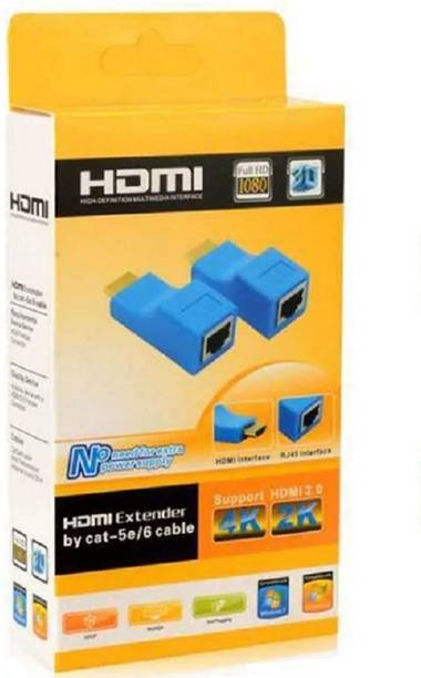 GoodsBazaar  TV-out Cable HDMI Extender to RJ45 Over Cat 5e/6 Network LAN Ethernet 3D HDMI Adapter