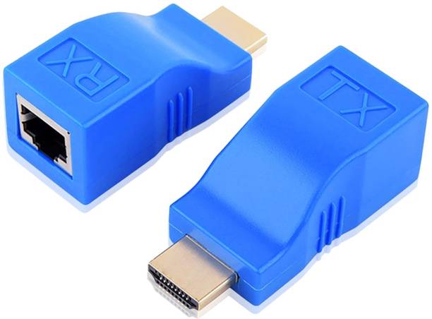 microware  TV-out Cable Hdmi To Rj45 Network Cable Extender Converter Repeater Over Cat 5E / 6